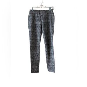 Michael‎ Kors Black Gray Patterned Stretch Jeggings Slim Fit Pull-On Pants